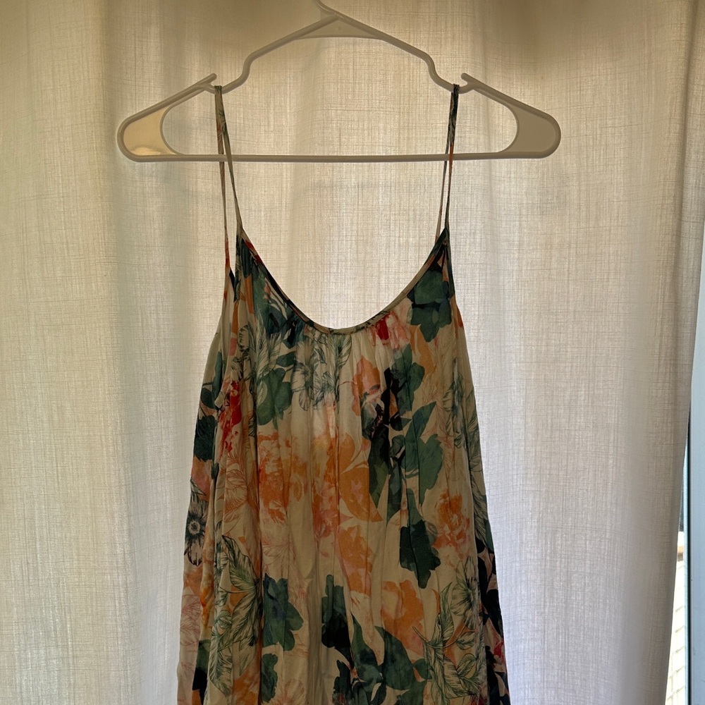Lovers + Friends Floral Mini Dress - Green and Orange